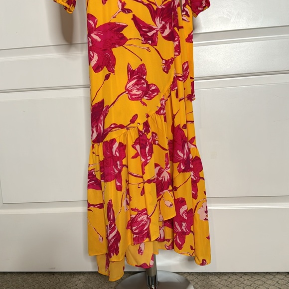 COLOR ME COURTNEY Eleanor Wrap Dress rent a runway retired Floral Maxi $295 - Picture 4 of 6